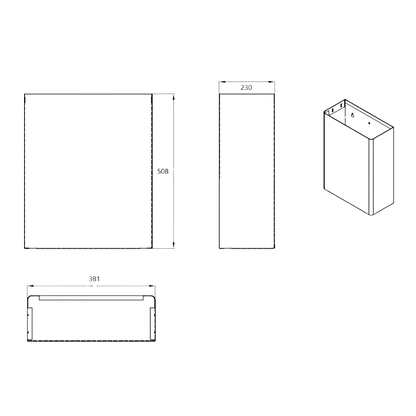 Waste Receptacle Wall Mounted 45 Ltr SS