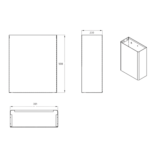 Waste Receptacle Wall Mounted 45 Ltr SS