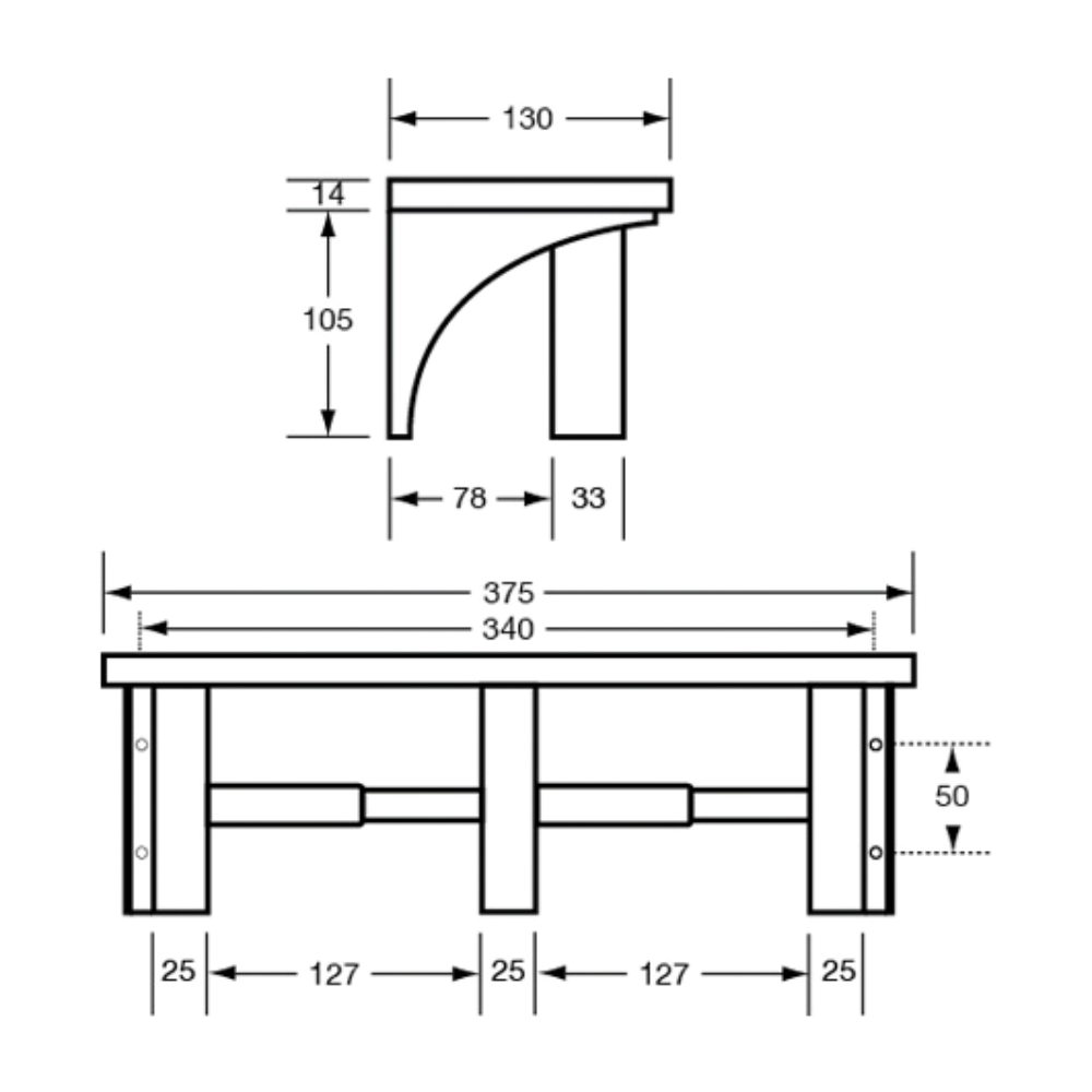 Double Toilet Roll Holder with Hoods/Shelf SS