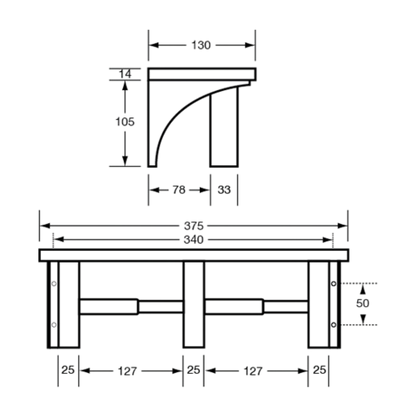 Double Toilet Roll Holder with Hoods/Shelf SS