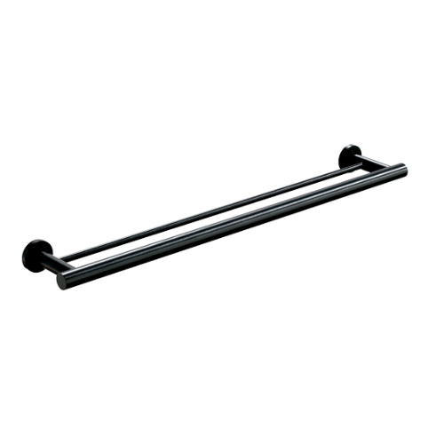 Double Towel Rail - 635mm- Designer Black