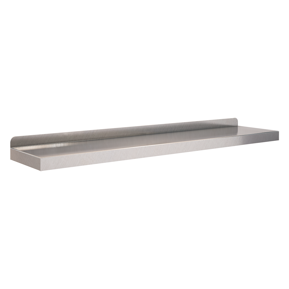 Utility Shelf c/w Wall Return 600mm SS