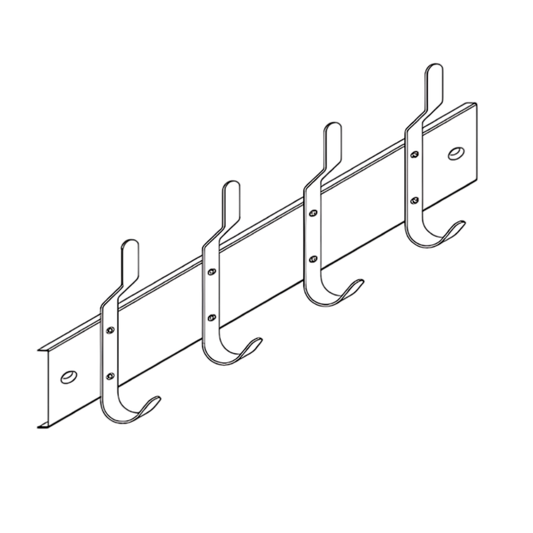 Utility 4 Hook Strip 914mm SS