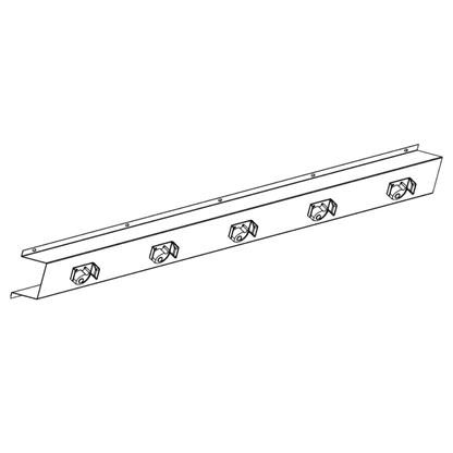 Mop & Broom Rack c/w 5 Holders SS