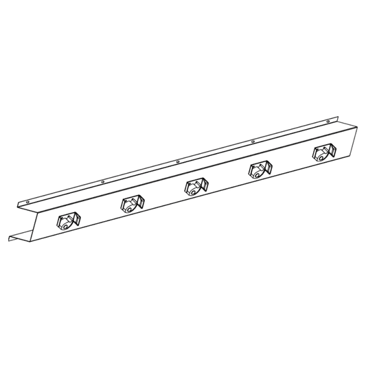 Mop & Broom Rack c/w 5 Holders SS