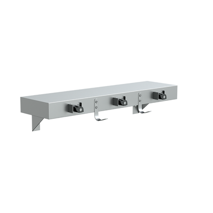 Utility Shelf c/w 3 Mop & 2 Rag Hooks SS