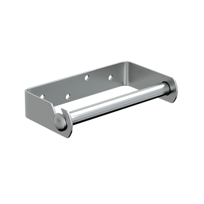 Single Toilet Roll Holder Brushed Aluminium