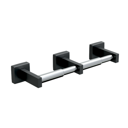 Double Toilet Roll Holder - Designer Black