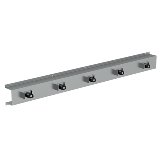 Mop & Broom Rack c/w 5 Holders SS