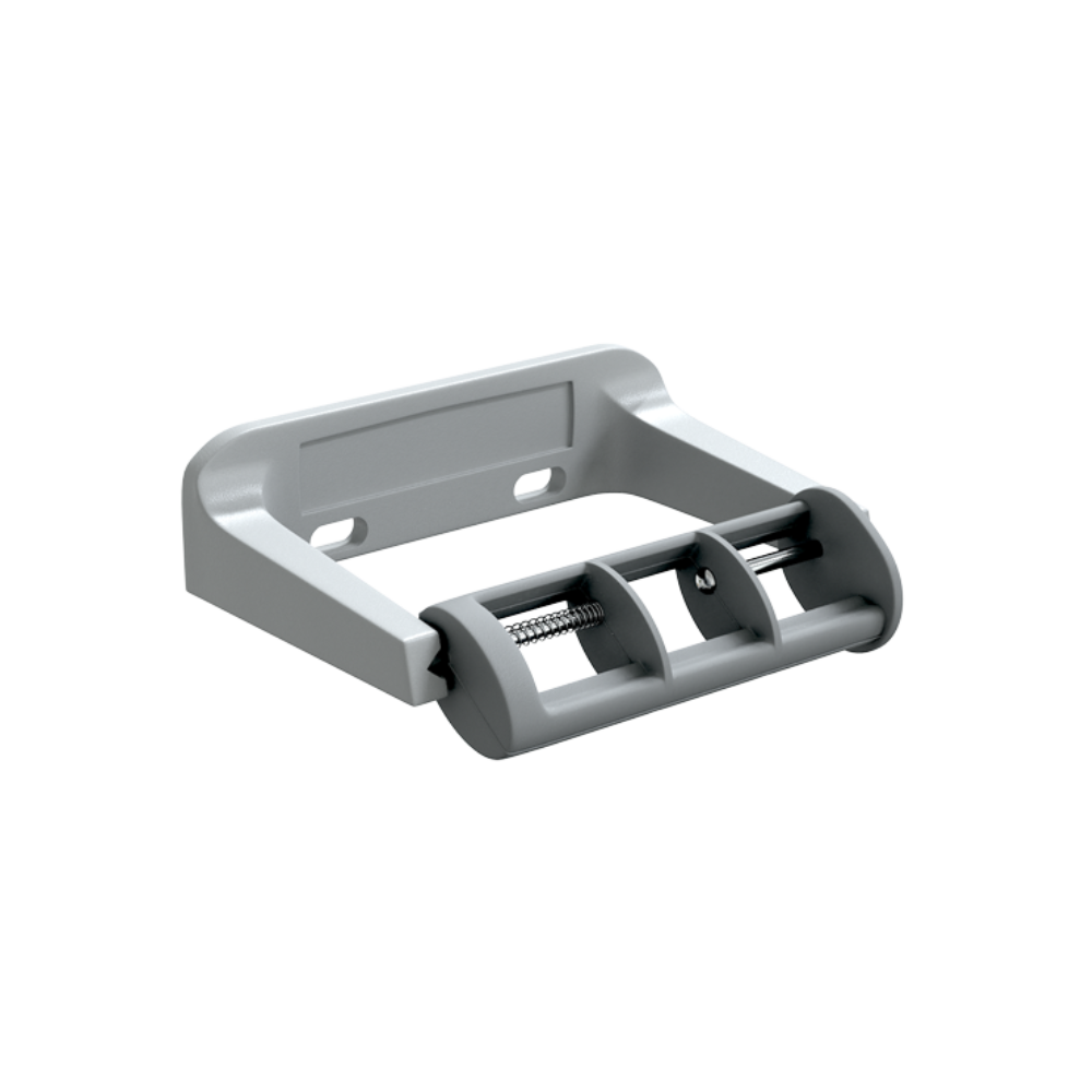 Single Toilet Roll Holder with Restricted Feed, Finish: Baked Enamel Aluminium