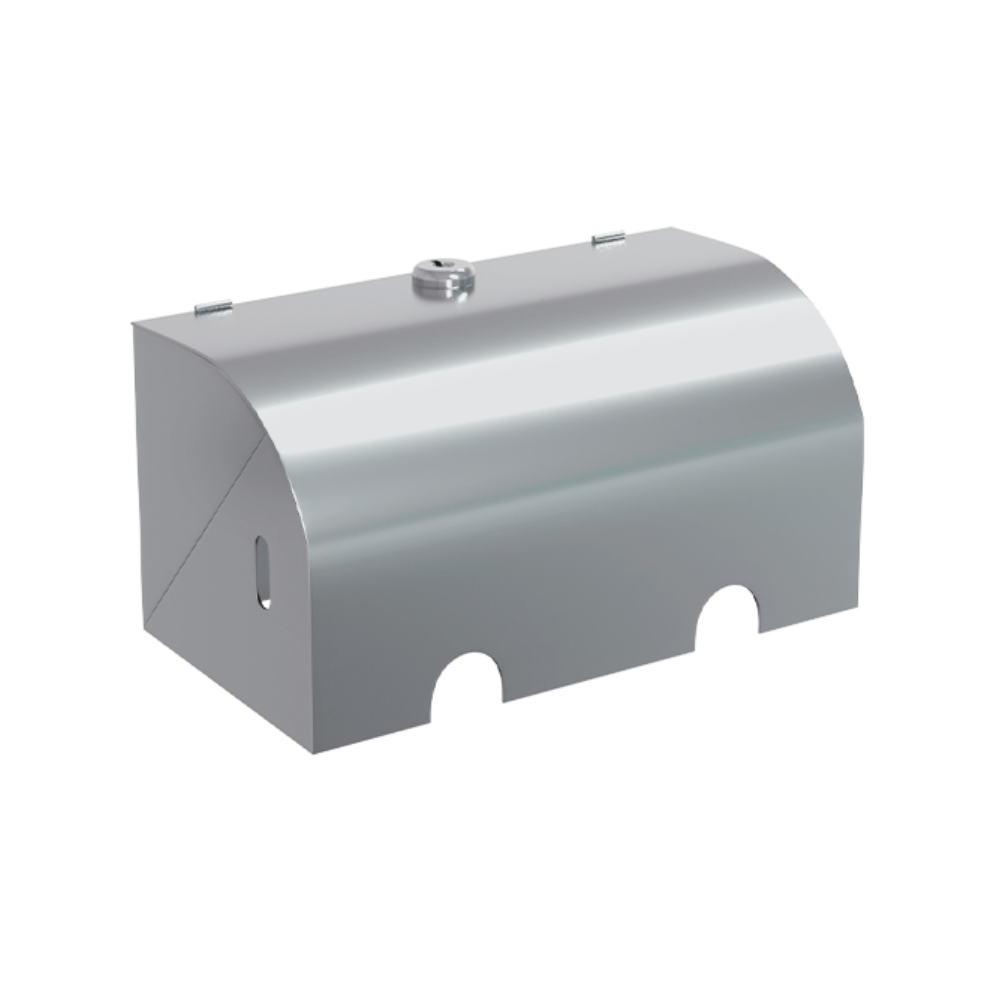 Double Toilet Paper Holder Lockable SS