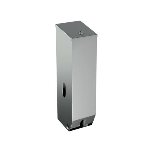 Triple Toilet Paper Dispenser Lockable SS