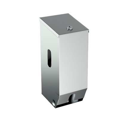 Double Toilet Roll Dispenser Lockable SS