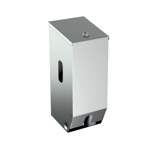 Double Toilet Roll Dispenser Lockable SS