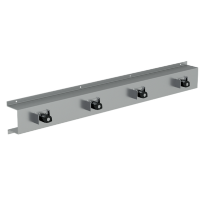 Mop & Broom Rack c/w 4 Holders SS