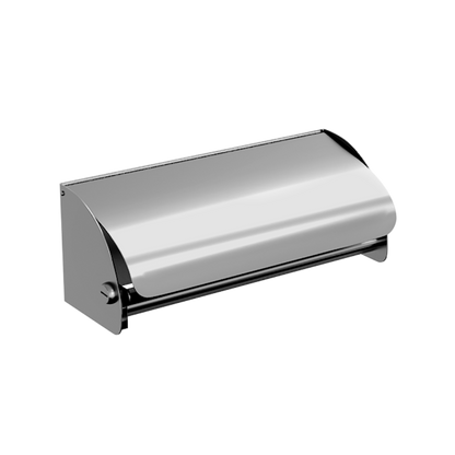 Double Lockable Toilet Roll Holder with Hood SS