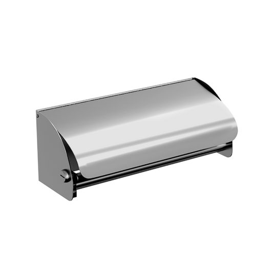 Double Lockable Toilet Roll Holder with Hood SS