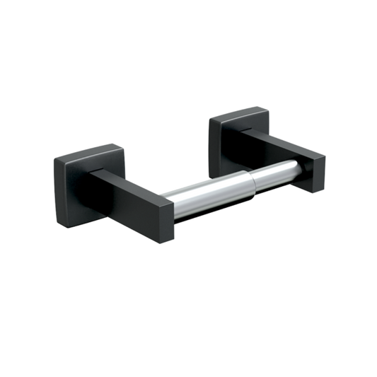 Single Toilet Roll Holder - Designer Black
