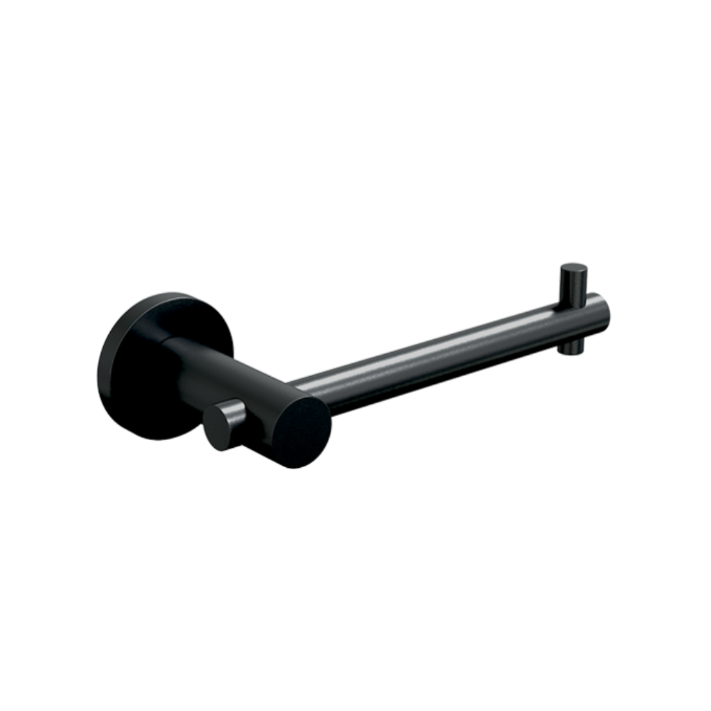Single Toilet Roll Holder - Designer Black Finish