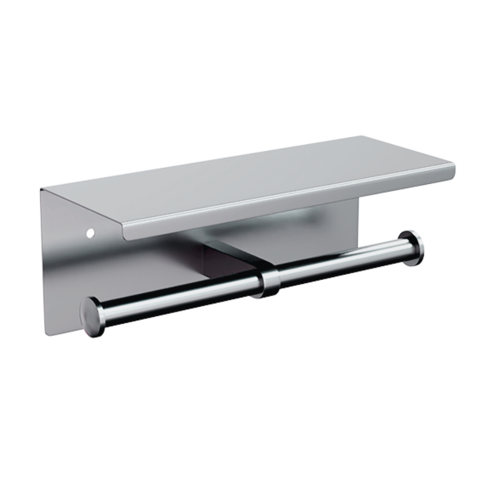 Double Toilet Roll Holder with Shelf Top PSS