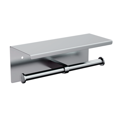 Double Toilet Roll Holder with Shelf Top PSS