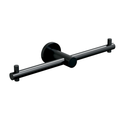 Double Toilet Roll Holder - Designer Black Finish