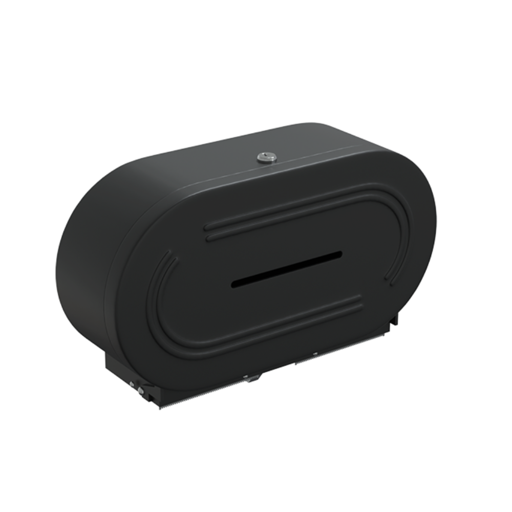 Double Jumbo Toilet Roll Dispenser - Finish: Designer Black