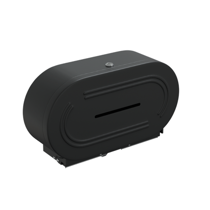 Double Jumbo Toilet Roll Dispenser - Finish: Designer Black