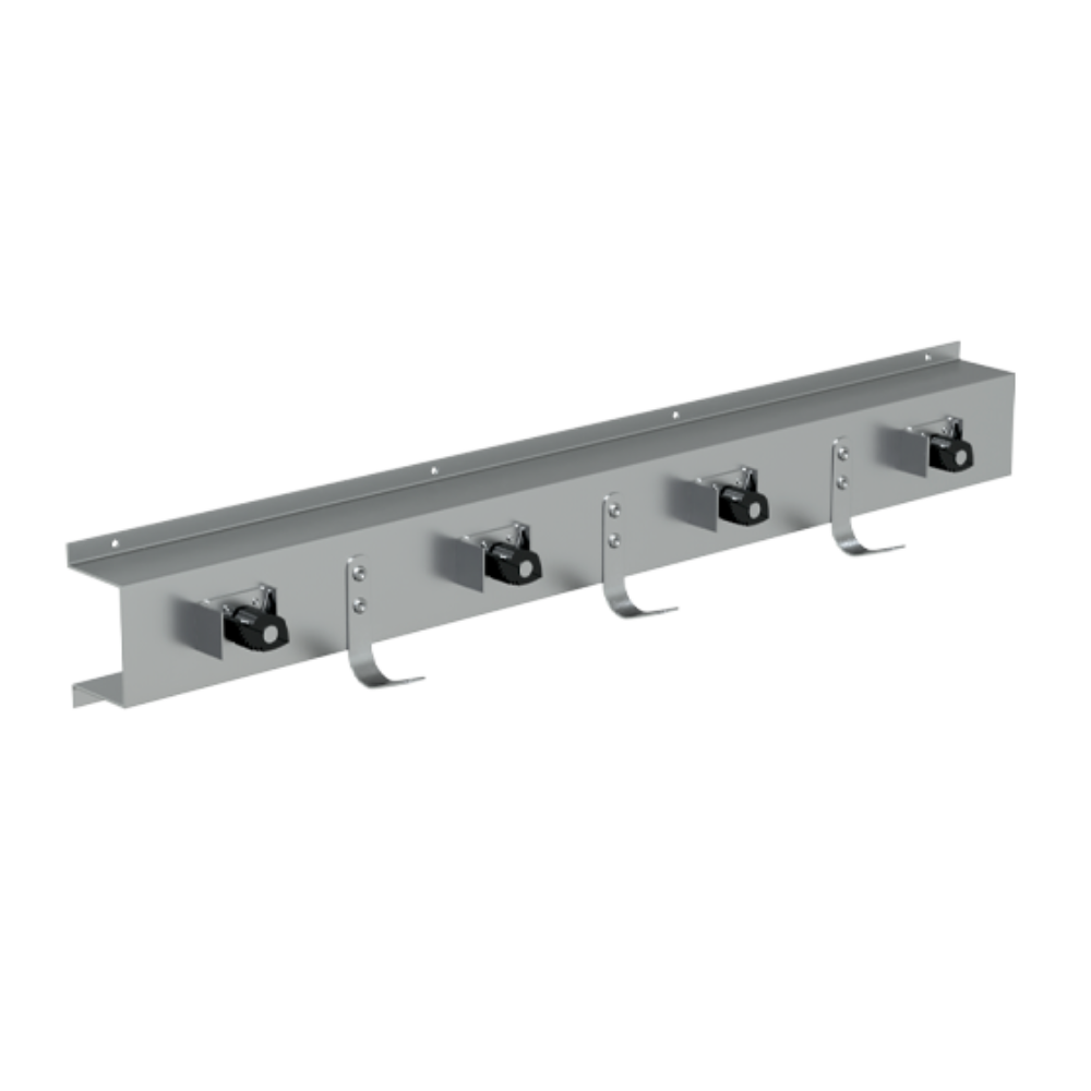 Utility Rack c/w 4 Mop & 3 Rag Hooks SS