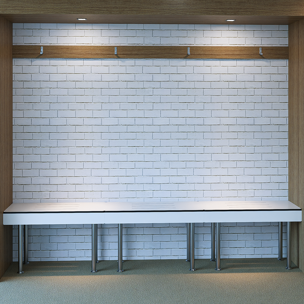 Bench Seat – 900mmL x 410mmW – with 13mm White Compact Laminate Seat Top
