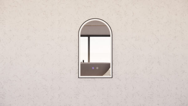 450mm Black Framed LED Mirror - 450 x 800 x 45