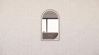 450mm Black Framed LED Mirror - 450 x 800 x 45