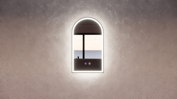 450mm Black Framed LED Mirror - 450 x 800 x 45