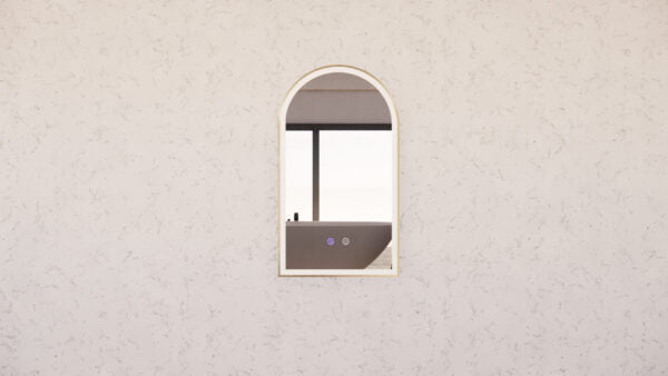 450mm Gold Framed LED Mirror - 450 x 800 x 45