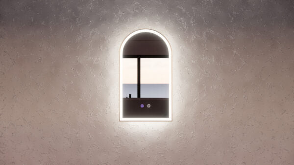 450mm Gold Framed LED Mirror - 450 x 800 x 45