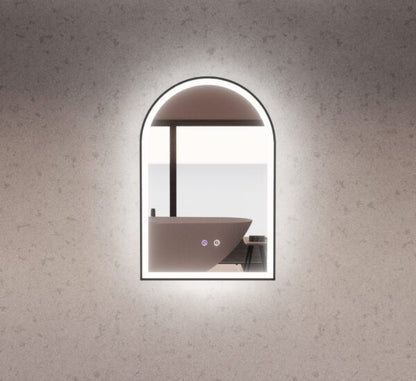 600mm Black Framed LED Mirror - 600 x 900 x 45