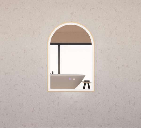 600mm Gold Framed LED Mirror - 600 x 900 x 45