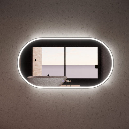 1500mm Black Framed LED Mirror - 1500*800*45