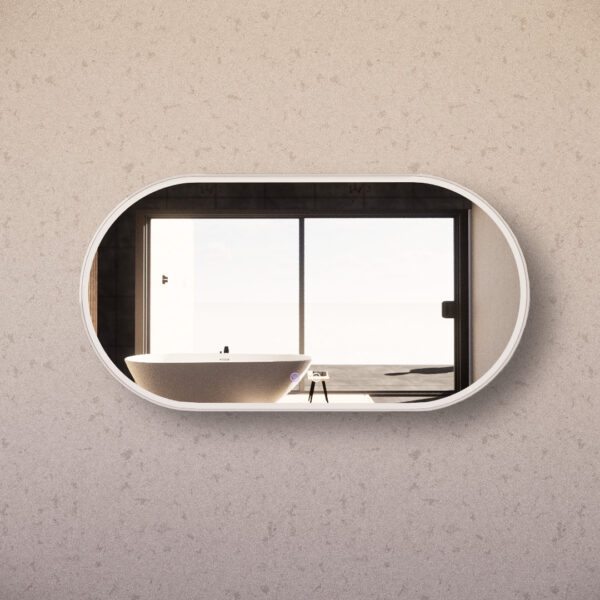 1500mm Brushed Nickel Framed LED Mirror - 1500*800*45
