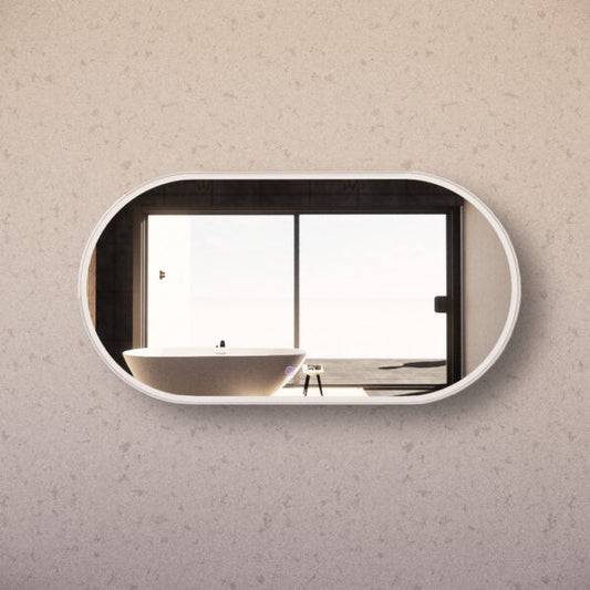 1500mm Brushed Nickel Framed LED Mirror - 1500*800*45
