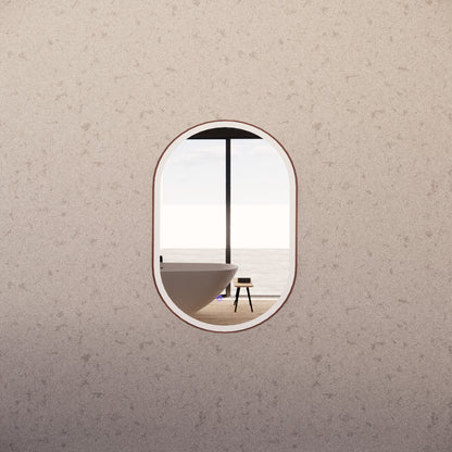 Oval Framed LED Mirrors Brushed Copper 900x600mm