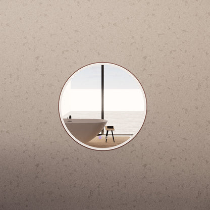Round Framed LED Mirrors Brushed Copper 600x600mm
