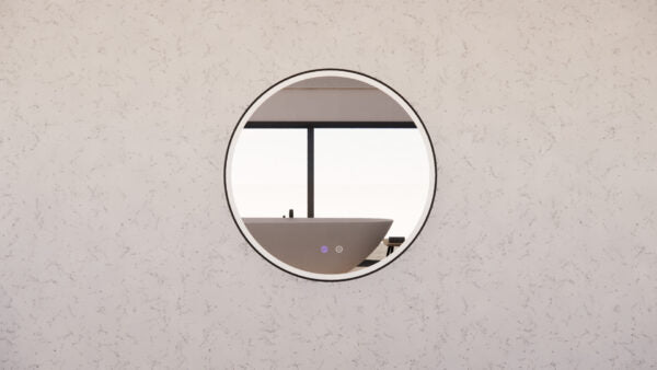 800mm Black Framed LED Mirror - 800 x 800 x 45