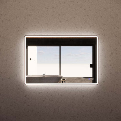Rectangle Framed LED Mirrors Brushed Copper 1200x800mm