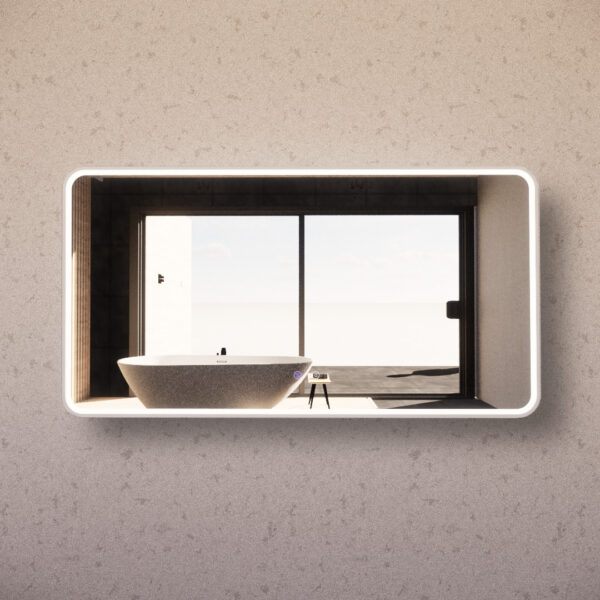1500mm Brushed Nickel Framed LED Mirror - 1500*800*45