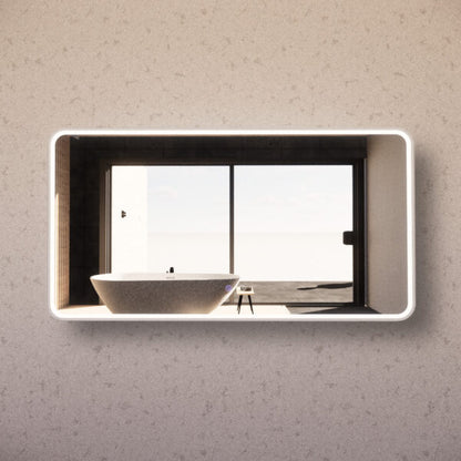 1500mm Brushed Nickel Framed LED Mirror - 1500*800*45