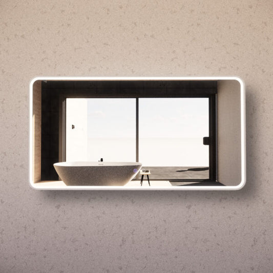 1500mm Brushed Nickel Framed LED Mirror - 1500*800*45