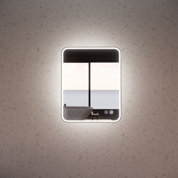 750mm Black Framed LED Mirror - 750*600*45