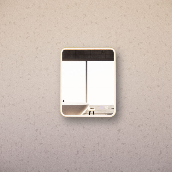 750mm Gold Framed LED Mirror - 750*600*45