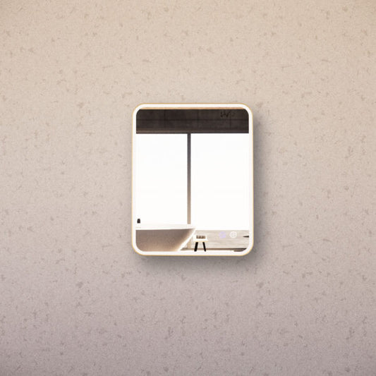 750mm Gold Framed LED Mirror - 750*600*45